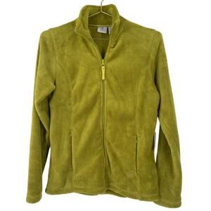 NWT CARIBBEAN JOE Cardigan Sweater small mad lime
